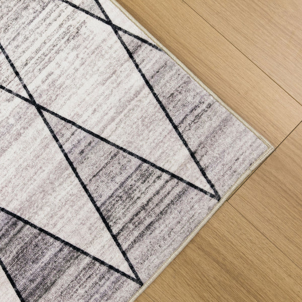 Flash Deal Beige Hallway Runner Diamond Rhombus Corridor Carpet Non Slip Soft Mat 80x300cm