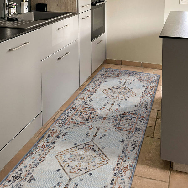 Last 2  Pcs Large Cream Ivory Beautiful Boho Carpet Machine Washable Bohemian Mat Geometric Hallway Runner