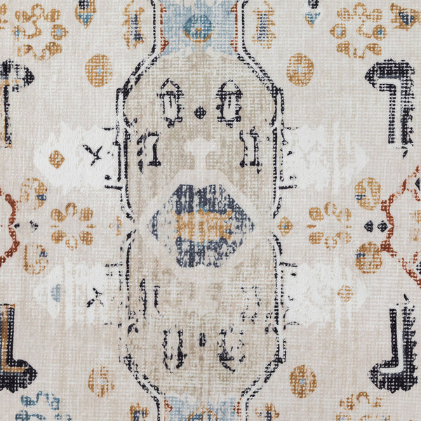 Last 2  Pcs Large Cream Ivory Beautiful Boho Carpet Machine Washable Bohemian Mat Geometric Hallway Runner