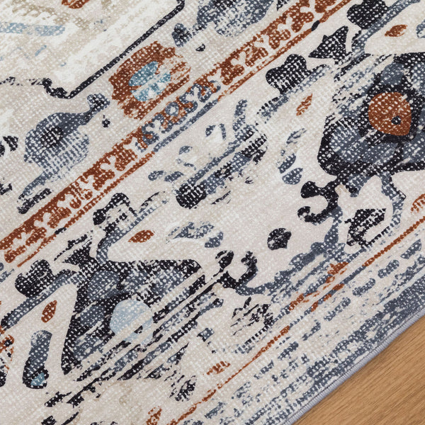 Last 2  Pcs Large Cream Ivory Beautiful Boho Carpet Machine Washable Bohemian Mat Geometric Hallway Runner