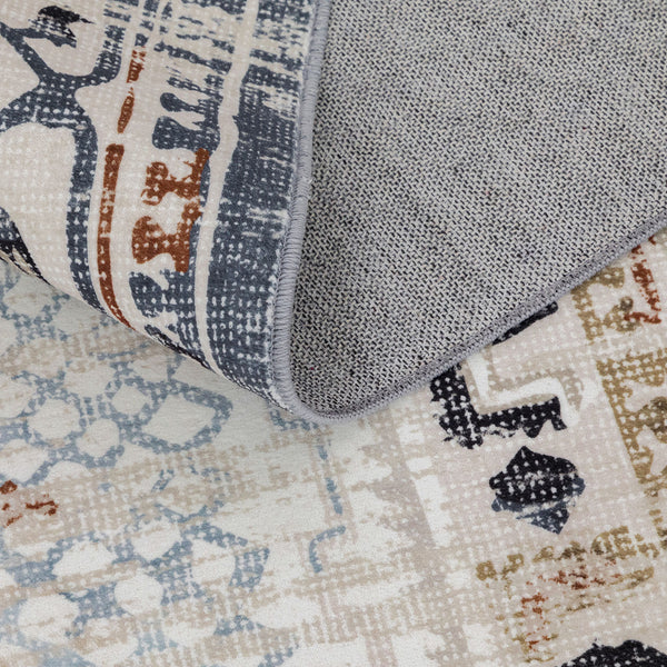 Last 2  Pcs Large Cream Ivory Beautiful Boho Carpet Machine Washable Bohemian Mat Geometric Hallway Runner