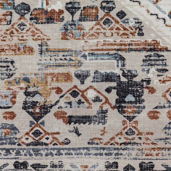 Last 2  Pcs Large Cream Ivory Beautiful Boho Carpet Machine Washable Bohemian Mat Geometric Hallway Runner