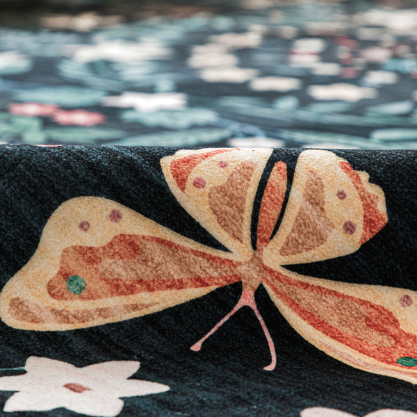 Extra Large Area Rug Charcoal Green Beautiful Mandala Carpet Soft Boho Chic Mat Machine Washable