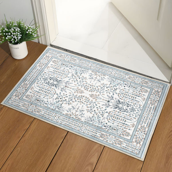 Extra Large Floor Rug Sage Green Elegant Vines Machine Washable Carpet Botanical Leaf Rugs Non Slip Soft Corridor Runner