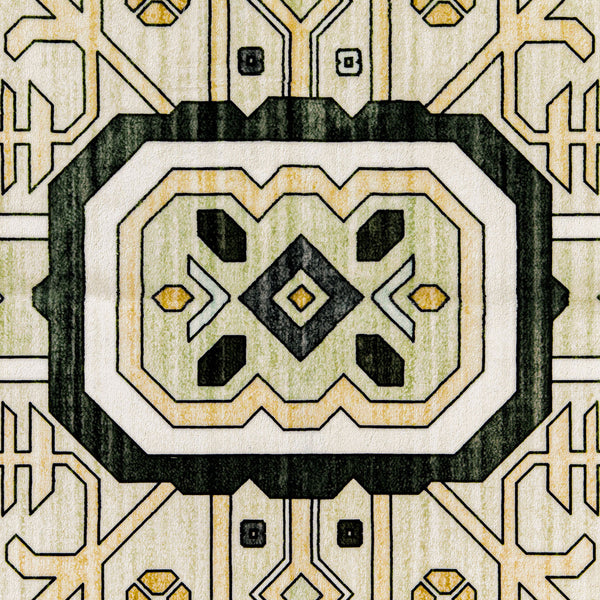 Extra Large Floor Rug Elegant Mustard Soft Plush Vintage Retro Traditional Carpet Mat Machine Washable Rugs