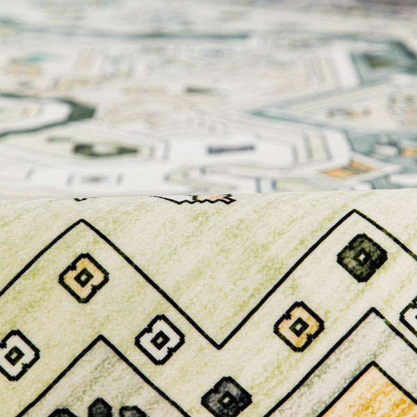 Extra Large Floor Rug Elegant Mustard Soft Plush Vintage Retro Traditional Carpet Mat Machine Washable Rugs