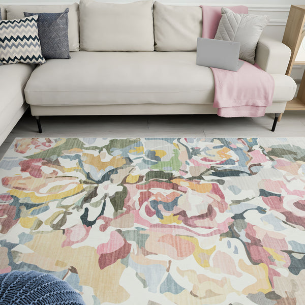 Flash Deal Extra Large Rugs Pink Rose Soft Modern Lounges Carpet Washable Hall Runner Rug