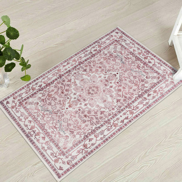 Extra Large Rug Pastel Pink Retro Lounges Carpet Beautiful Soft Plush Runner Machine Washable Mat - Rugaustralia