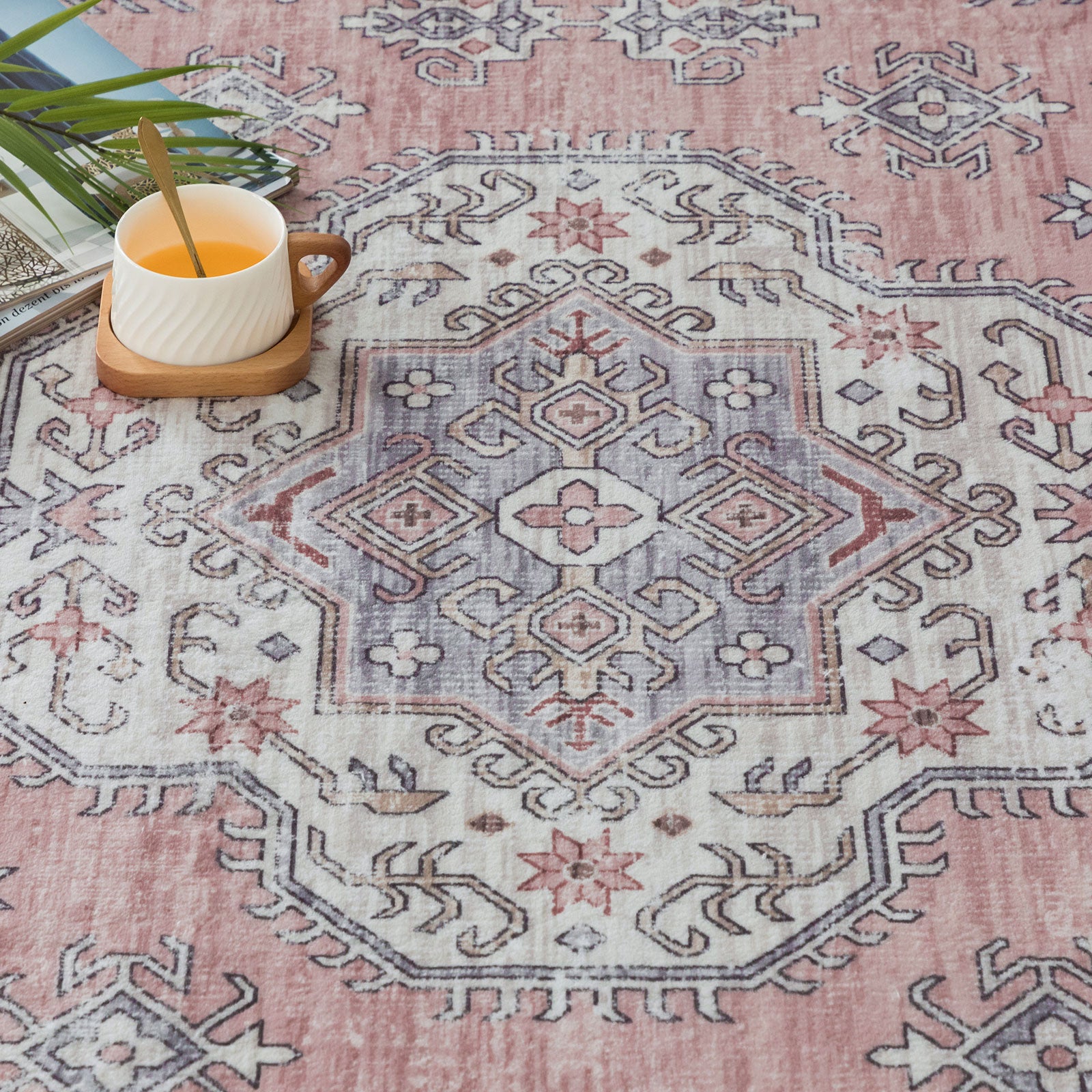 Pastel Large Rug Flash Deal Extra Large Rug Pastels Pink Beautiful Tribal High Traffic ...