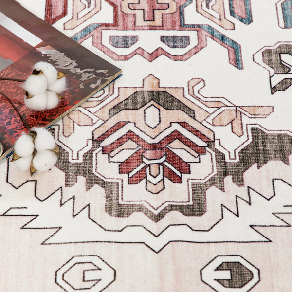 Flash Deal Extra Large Rug Pink Soft Plush Retro Traditional Carpet Machine Washable Runner