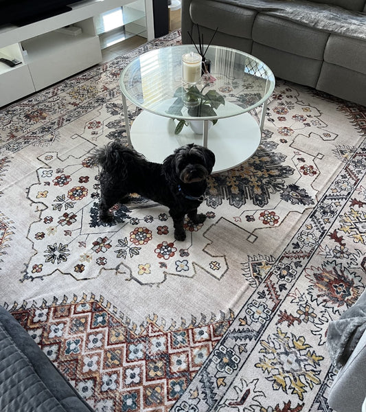 Extra Large Rug Gold Ivory Charming Blossom Medallion Lounges Carpet Runner Rugs Machine Washable