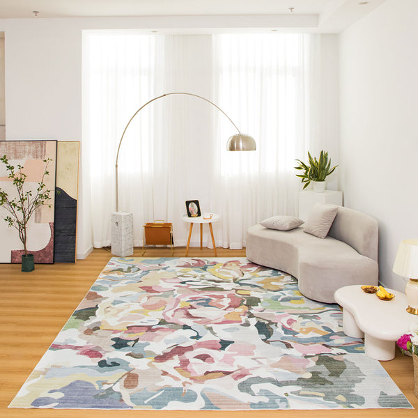 Flash Deal Extra Large Rugs Pink Rose Soft Modern Lounges Carpet Washable Hall Runner Rug