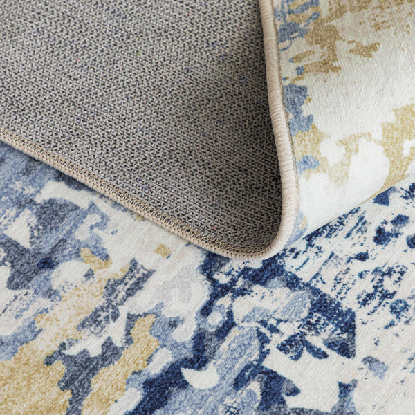 Blue Hallway Runner Soft Plush Corridor Rug Machine Washable Kitchen Mat 80x300c