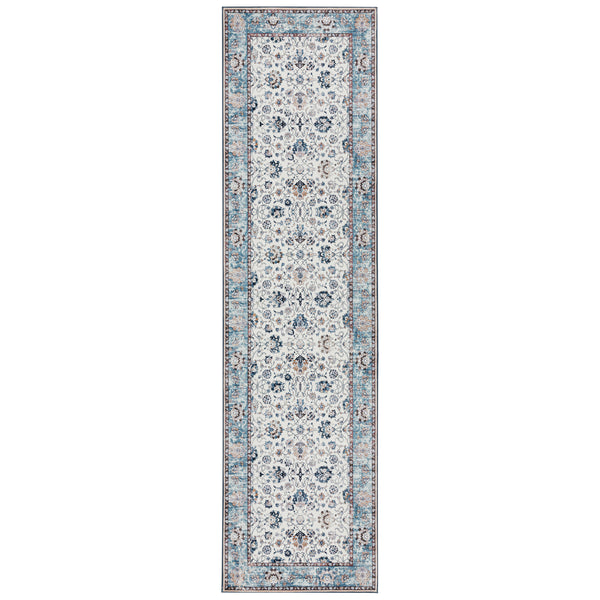 Clearance Extra Large Baby Blue Area Rug Soft Plush Allover Traditional Carpet Machine Washable