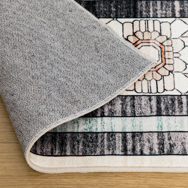 Teal Turquoise Blue Hallway Runner Soft Plush Vintage Blue Rug Non Slip 80x300cm