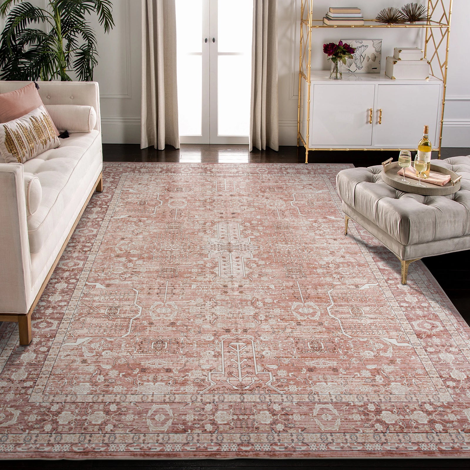 Extra Large Rustic Rugs Clearance Extra Large Rug Terracotta Beautiful Tribal Distressed Loung ...