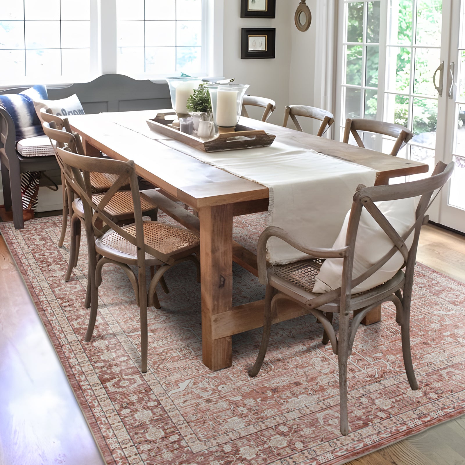 Extra Large Rustic Rugs Clearance Extra Large Rug Terracotta Beautiful Tribal Distressed Loung ...
