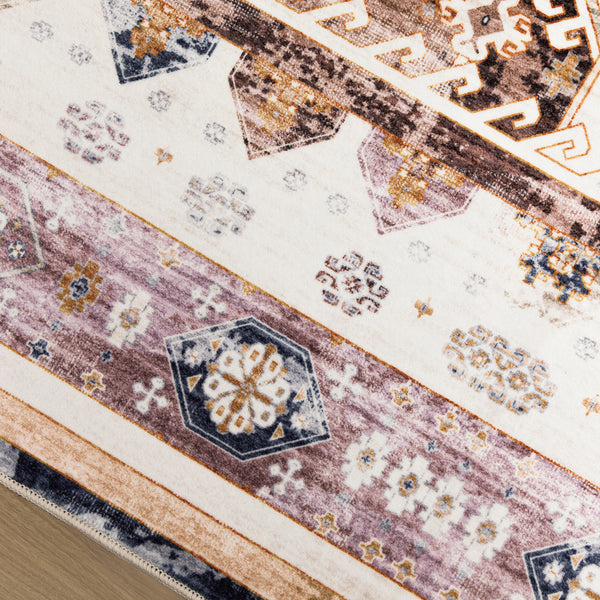 Orange Hallway Runner Beautiful Diamond Retro Carpet Washable Mat 80x300cm