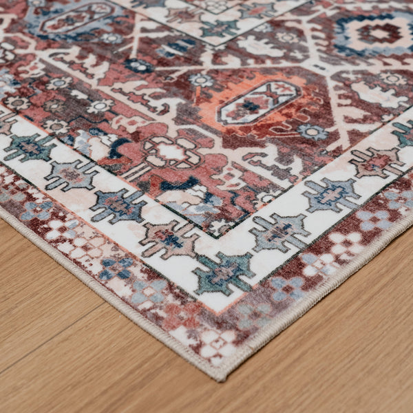 Extra Large Floor Rug Terra Cotta Soft Plush Trellis Diamond Modern Retro Carpet Machine Washable
