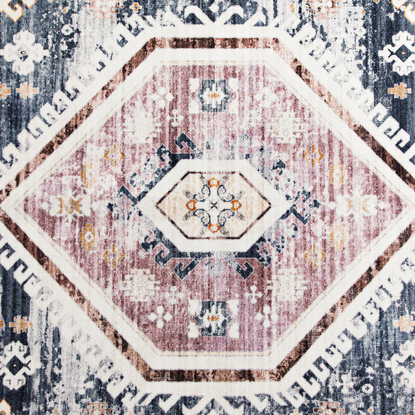Extra Large Area Rug Terracotta Diamond Subtle Kilim Carpet Machine Washable Mat