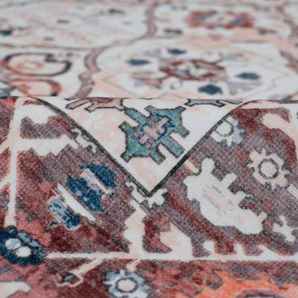 Extra Large Floor Rug Terra Cotta Soft Plush Trellis Diamond Modern Retro Carpet Machine Washable