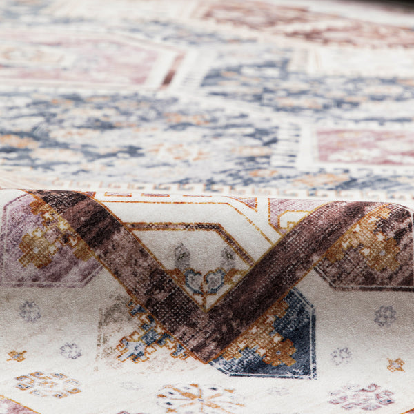 Extra Large Area Rug Terracotta Diamond Subtle Kilim Carpet Machine Washable Mat