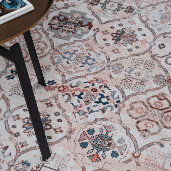 Extra Large Floor Rug Terra Cotta Soft Plush Trellis Diamond Modern Retro Carpet Machine Washable