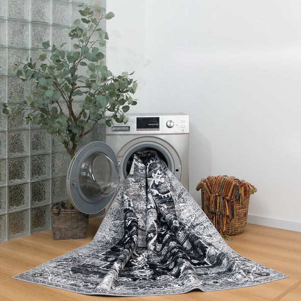 Flash Deal Extra Large Rug Charcoal Grey Beautiful Allover Lounges Carpet Washable Runner