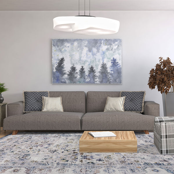 Flash Deal Extra Large Floor Rug Blue Ivory Allover Distressed Washable Carpet Runner Rugs Washable