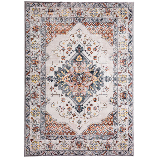 Extra Large Rug Gold Ivory Charming Blossom Medallion Lounges Carpet Runner Rugs Machine Washable