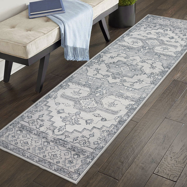 Beautiful Hallway Runner Light Grey Super Soft Entry Way Boho Carpet W