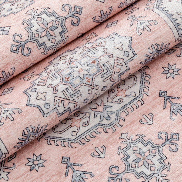 Pastel Pink Floor Rug Runner Corridor Entry Way Carpet Durable Washable Mat 80x300cm