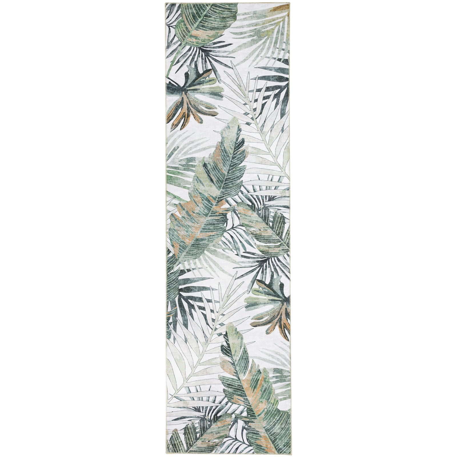 Extra Large Rug Tropical Leaves Subtle Green Modern Carpet Corridor Ru ...