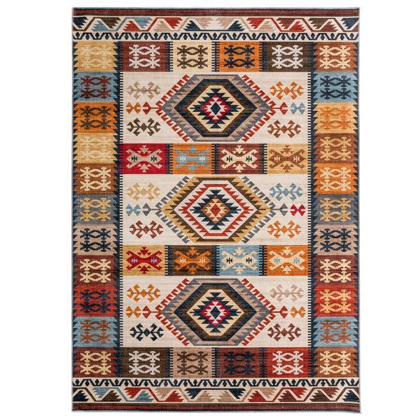 Flash Deal Extra Large Rug Multi Color Soft Diamond Kilim Carpet Beautiful Machine Washable Hallway Runner 5 Size