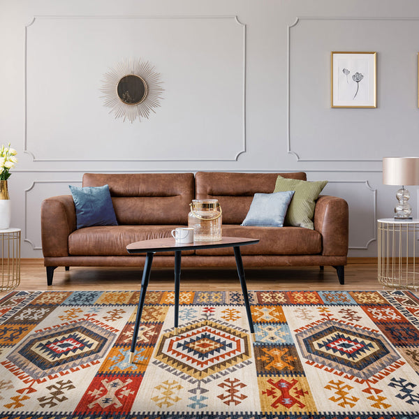 Flash Deal Extra Large Rug Multi Color Soft Diamond Kilim Carpet Beautiful Machine Washable Hallway Runner 5 Size