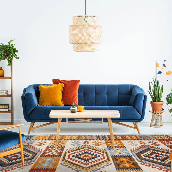 Flash Deal Extra Large Rug Multi Color Soft Diamond Kilim Carpet Beautiful Machine Washable Hallway Runner 5 Size