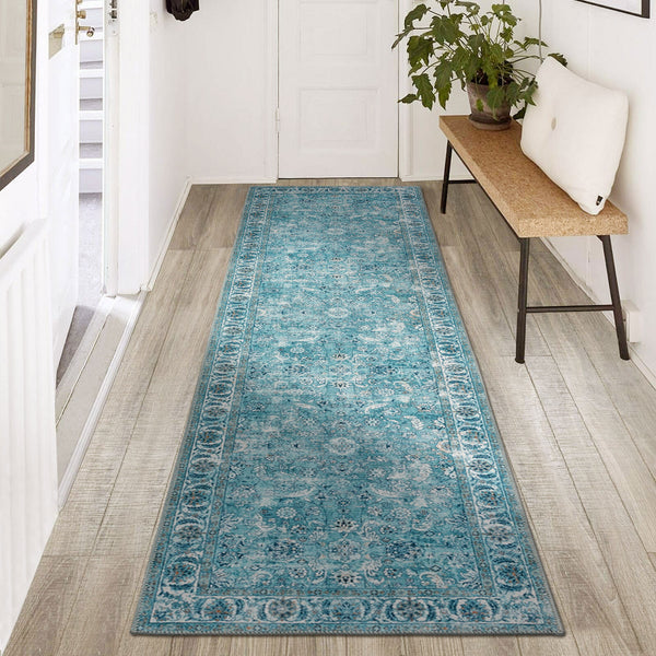 Hallway Runner Allover Anti Slip Soft Woolen Corridor Rug Allover Runner Washable  80x300